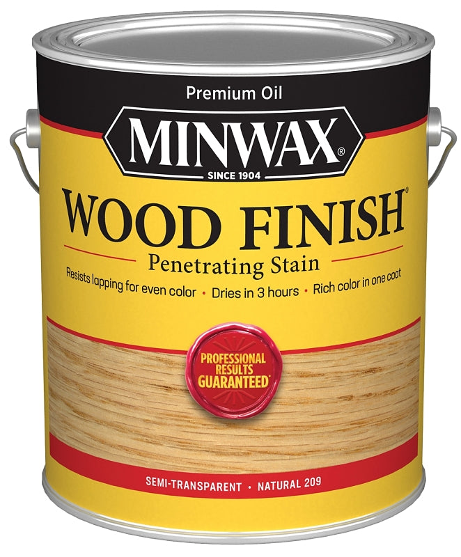 Minwax Wood Finish 710700000 Wood Stain, Natural, Liquid, 1 gal, Can
