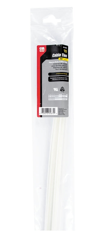 GB 45-548 Cable Tie, 6/6 Nylon, Natural