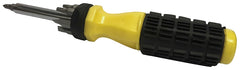 Vulcan Multi-Bit Screwdriver, Slotted, Phillips, Star Drive, 7-3/8 in OAL