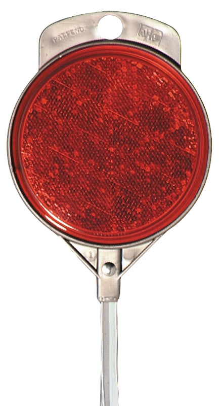 Hy-Ko DM100R48 Driveway Marker, Aluminum Post, Red Reflector