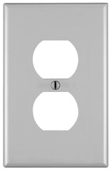 Leviton 00PJ8-00T Device Receptacle Wallplate, 4-7/8 in L, 3-1/8 in W, 1 -Gang, Nylon, Light Almond
