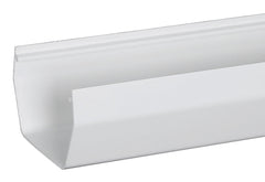 Amerimax T0573 Gutter, 10 ft L, 5 in W, Vinyl, White