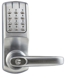 Tell Manufacturing CL5000 Series CL102662 Electronic Keypad Lock, Brushed Steel, Commercial, Residential, 2 Grade, Zinc