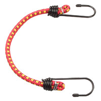 ProSource FH64013 Stretch Cord, 8 mm Dia, 13 in L, Polypropylene, Red, Hook End