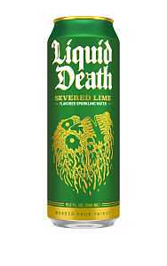Liquid Death 1700222 Sparkling Water, Severed Lime, 19.2 oz Can