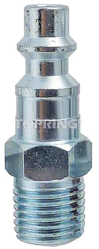 Topring ARO 210 Series 23.242C Coupler Plug, 1/4 in, MNPT, Steel, Zinc