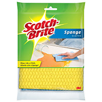 Scotch-Brite 9055 Sponge Cloth, 7.8 in L, 6.8 in W, Cellulose, Blue