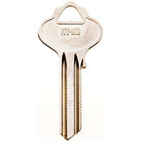 Hy-Ko 11010IN35 Key Blank, Brass, Nickel, For: ILCO Cabinet, House Locks and Padlocks, IN35 Key Number