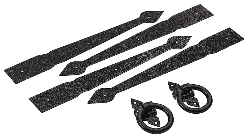 National Hardware V8414 Series N109-018 Spear Gate Kit, Steel, Black, 1-Piece
