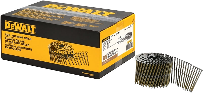 DeWALT DWC10P120D Framing Nail, 3 in L, Bright, Full Round Head, Smooth Shank