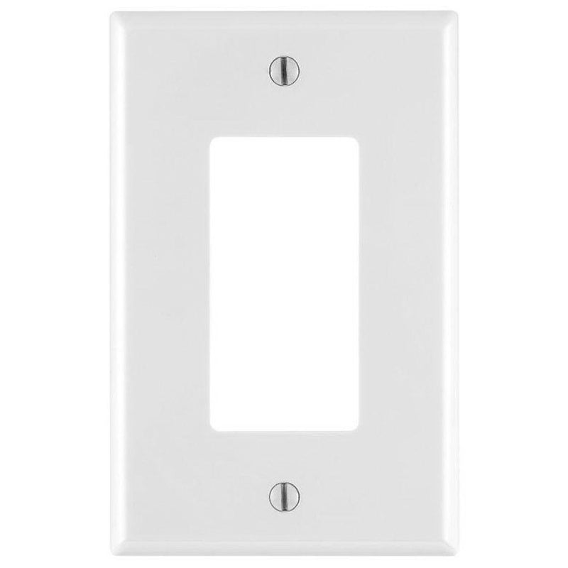Decora M52-0PJ26-0WM Wallplate Pack, 4.88 in L, 3.13 in W, 1 -Gang, Nylon, White
