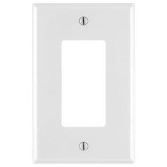 Decora M52-0PJ26-0WM Wallplate Pack, 4.88 in L, 3.13 in W, 1 -Gang, Nylon, White