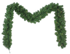Puleo Asia Limited 333-4041-G9/10 Pre-Lit Western Hemlock Garland, 200 Tips, B/O, 9 ft