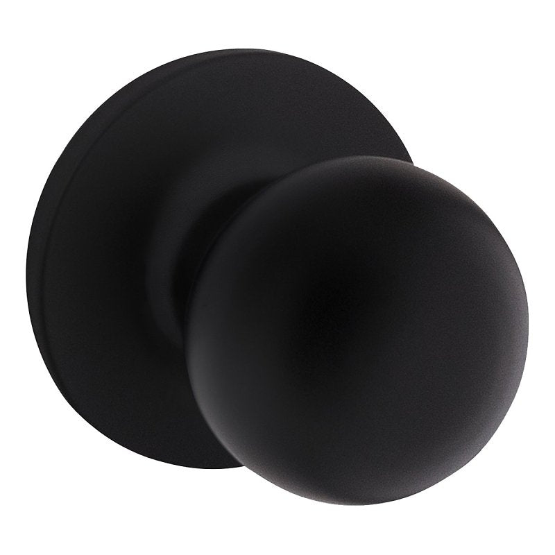 Weiser Safe Lock Regina 9SK10000-054 Passage Door Handle, Knob Handle, Matte Black, 1-3/8 to 1-3/4 in Thick Door