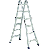 Louisville L-2098-22 Multi-Purpose Ladder, 11 to 19 ft Max Reach H, 20-Step, Type IA Duty Rating, Aluminum