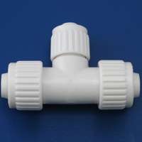 Flair-It PEXLOCK 16826 Reducing Tube Tee, 3/4 x 1/2 in, Compression, PEX-A, PEX-B, PVC, 200 psi Pressure