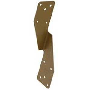 MiTek RT8A Double Hurricane Tie, 1-1/4 in W, 1-1/4 in D, 7-13/16 in H, Steel, G30 Galvanized