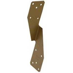 MiTek RT7A Double Hurricane Tie, 1-1/2 in W, 6-1/2 in H, Steel, G30 Galvanized