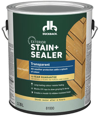 Duckback BCWB81000-16 Exterior Stain and Sealer, Honeywood, Liquid, 1 gal