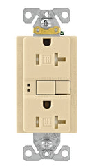Eaton Wiring Devices TRSGF20V-SPL/TRVG GFCI Duplex Receptacle, 2 -Pole, 20 A, 125 V, Back, Side Wiring, NEMA: 5-20R