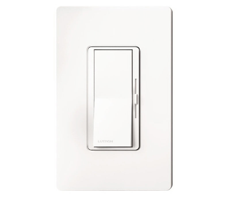 Lutron Diva DVCL-153PH-IV C.L Dimmer, 120 V, 150 W, CFL, Halogen, Incandescent, LED Lamp, 3-Way, Ivory