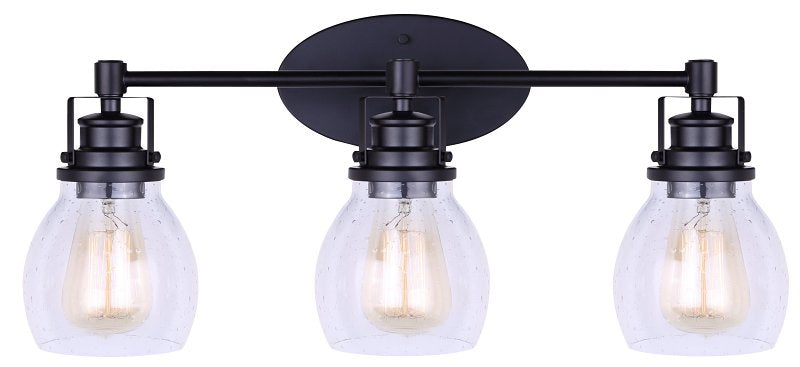 VANITY LIGHT 3LT SEED BLK 100W