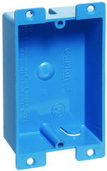 Carlon B108R-UPC Outlet Box, 1 -Gang, PVC, Blue