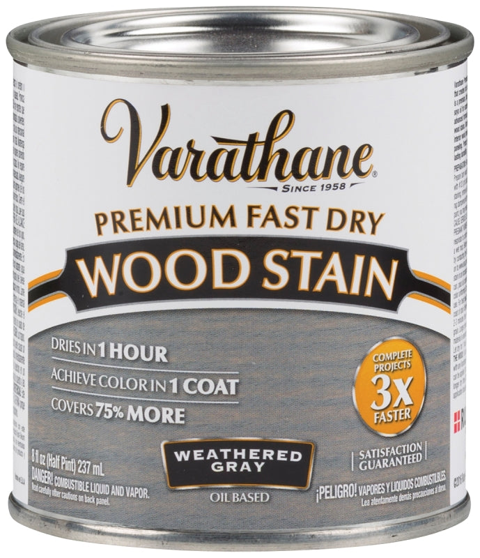 Varathane 269398 Stain, Weathered Gray, Liquid, 0.5 pt, Can