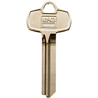 Hy-Ko 11010BE8 Key Blank, Brass, Nickel, For: Best Cabinet, House Locks and Padlocks, BE8 Key Number
