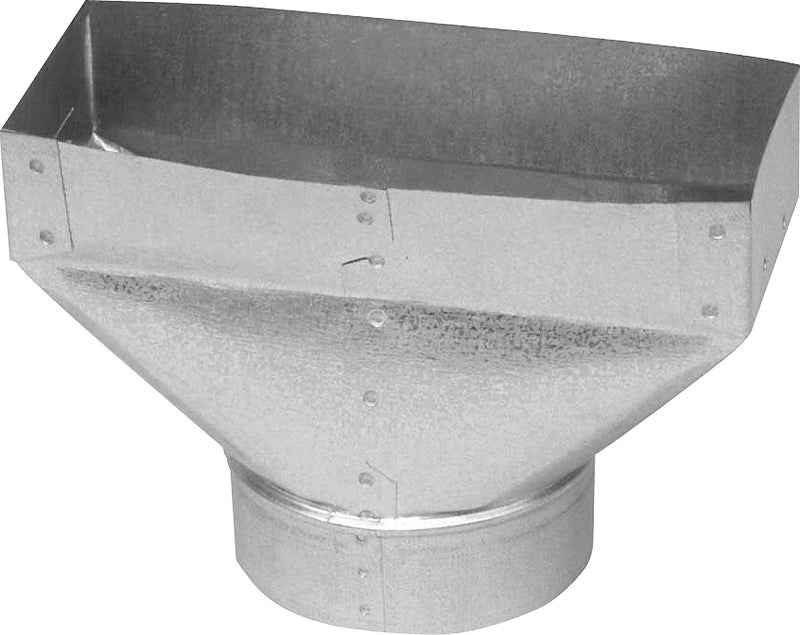 Imperial GV0699-C Wall Register Boot, 2-1/4 in L, 12 in W, 6 in H, Galvanized