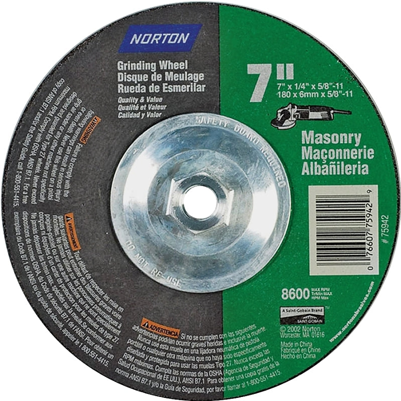 75942 CUTOFF WHEEL MASONRY 7IN
