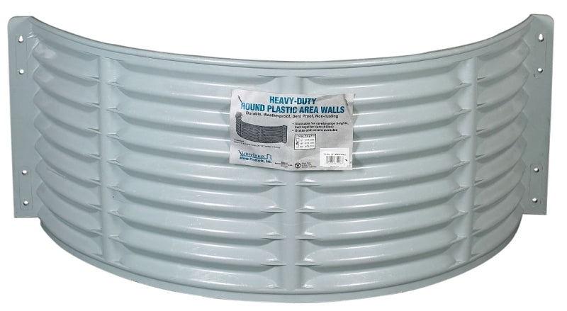 Amerimax 75210 Area Wall, 16 in L, 37 in W, 24 in H, Plastic