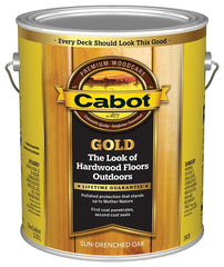 Cabot 3470 Series 140.0003470.007 Exterior Stain, Gold Satin, Sun-Drenched Oak, Liquid, 1 gal, Can