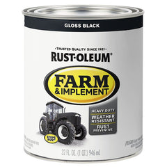 Specialty 280104 Farm Equipment Paint, Gloss, Gloss Black, 1 qt