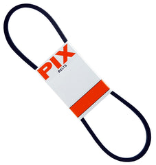 PIX A60/4L620 V-Belt, 62 in Outside Circumference, Molded Cog, 1/2 in W, Black