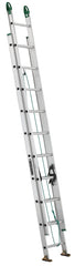 Louisville AE4220PG Extension Ladder, 240 in H Reach, 225 lb, 20-Step, 1-1/2 in D Step, Aluminum