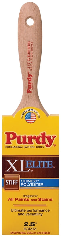 Purdy XL Elite Sprig 380525 Trim Brush, Nylon/Polyester Bristle, Beaver Tail Handle