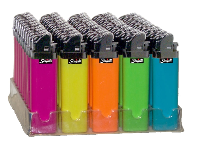 Scripto Mighty Match LDM13L-50/MM Pocket Lighter, Blue/Green/Orange/Purple/Yellow