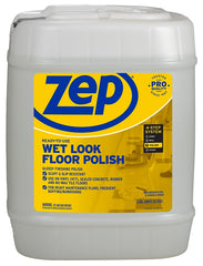 Zep ZUWLFF5G Floor Finish, 5 gal Can, Liquid, Mild Ammonia, Milky White