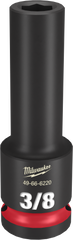 Milwaukee SHOCKWAVE Impact Duty Series 49-66-6220 Deep Impact Socket, 3/8 in Socket, 1/2 in Drive, Square Drive