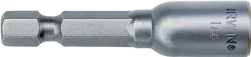 Irwin 3548321C Nutsetter, 5/16 in Drive, Lobular Drive, 2-9/16 in L, 1/4 in L Shank, Hex Shank