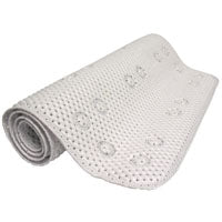 Zenna Home 79WW04 Foam Shower Mat, 36 in L, 17 in W, PVC, White