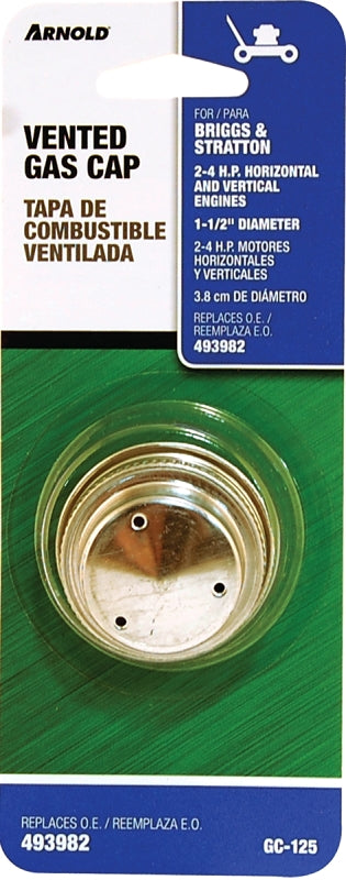 ARNOLD GC-125 Gas Cap, 6.2 to 6/12, For: Briggs & Stratton 2 to 4 hp Engines Horizontal and Vertical Engines
