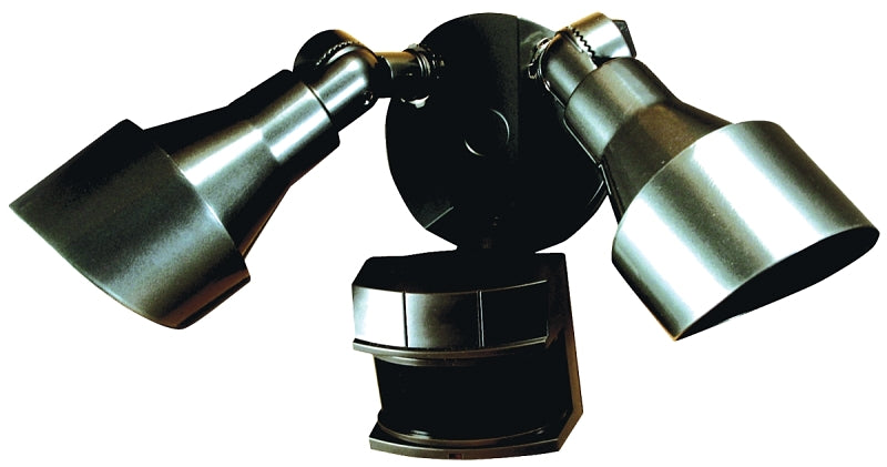 Heath Zenith Dualbrite HZ-5597-BZ Security Light, 120 V, 200 W, 2-Lamp, Halogen Lamp, Metal/Plastic Fixture