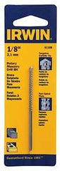 Irwin 61108 Drill Bit, 1/8 in Dia, 3 in OAL, Spiral Flute, 1-Flute, 1/8 in Dia Shank, Straight Shank
