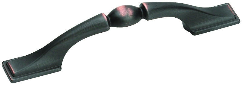 Amerock Sterling Traditions Series BP1302ORB Cabinet Pull, 4-15/16 in L Handle, 1 in Projection, Zinc, Oil-Rubbed Bronze
