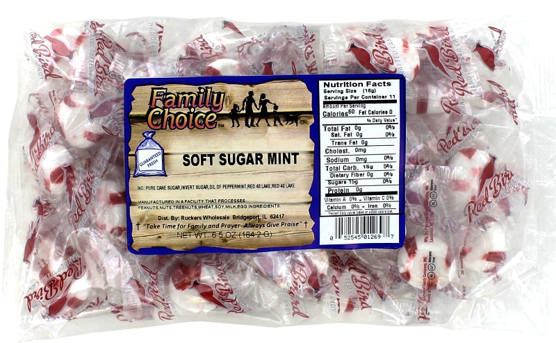 Family Choice 1269 Soft Sugar Candy, Mint Flavor, 7 oz