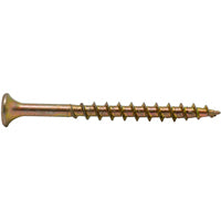 ProFIT 0333159G Screw, #9 Thread, 2-1/2 in L, Coarse Thread, Bugle Head, Star Drive, Sharp Point, Steel, Yellow Zinc