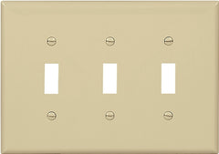 WALL PLATE 3 GANG TGL MID IVRY