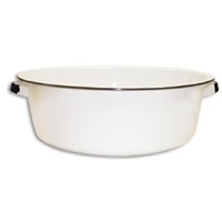 Granite Ware F6416-4 Dish Pan with Handle, 15 qt Volume, Steel, White